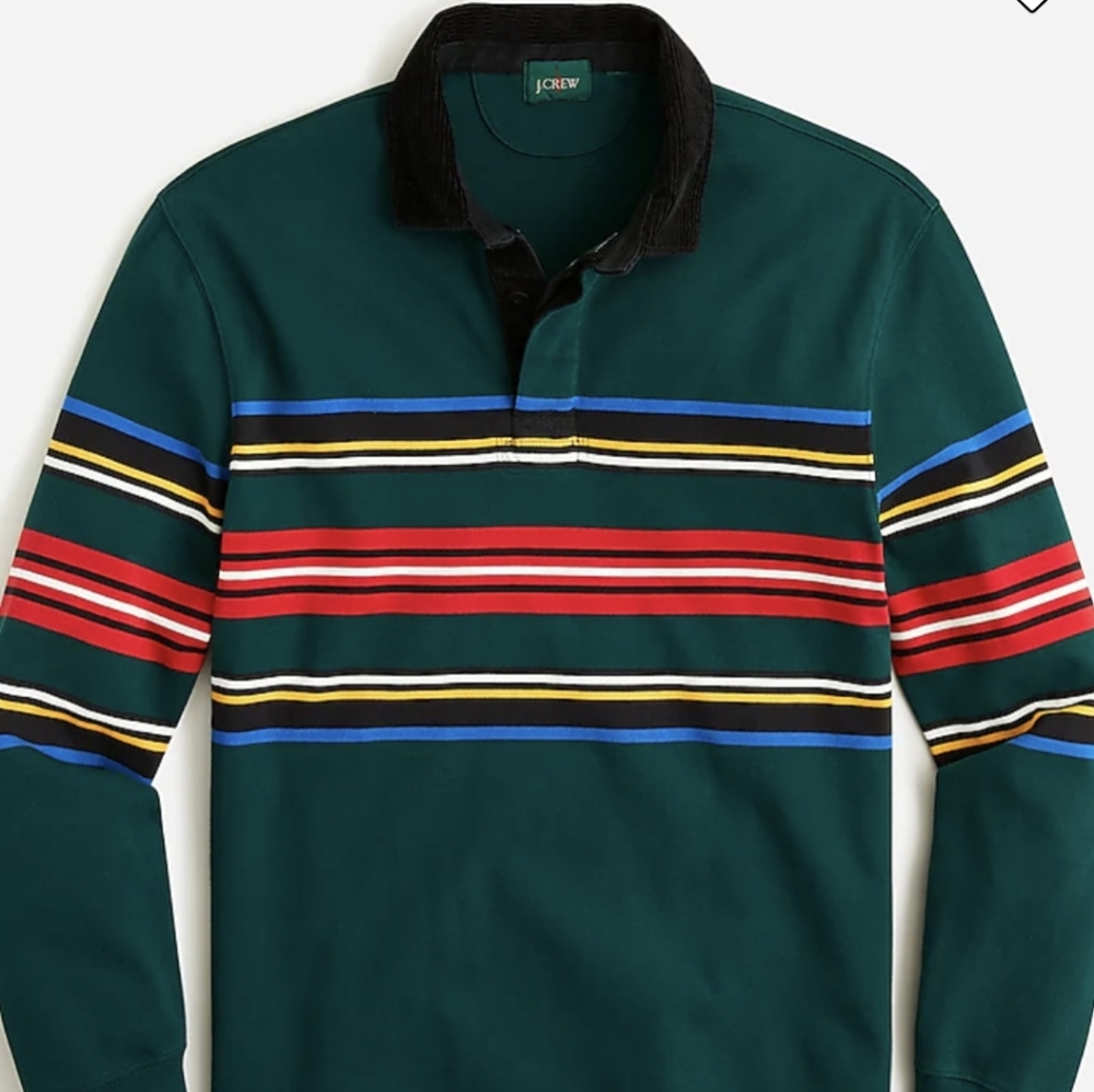 JCrew Rugby Shirt Corduroy collar